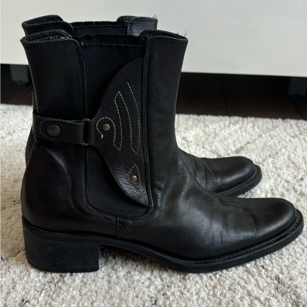 Bocci Vintage Womens Black Leather Boots